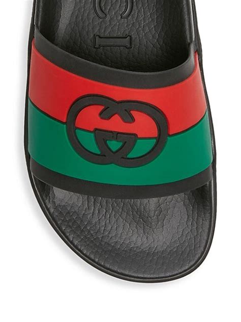 Shop Gucci Agrado Interlocking G Slides 